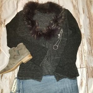 Roberto Cavalli fox hair sweater